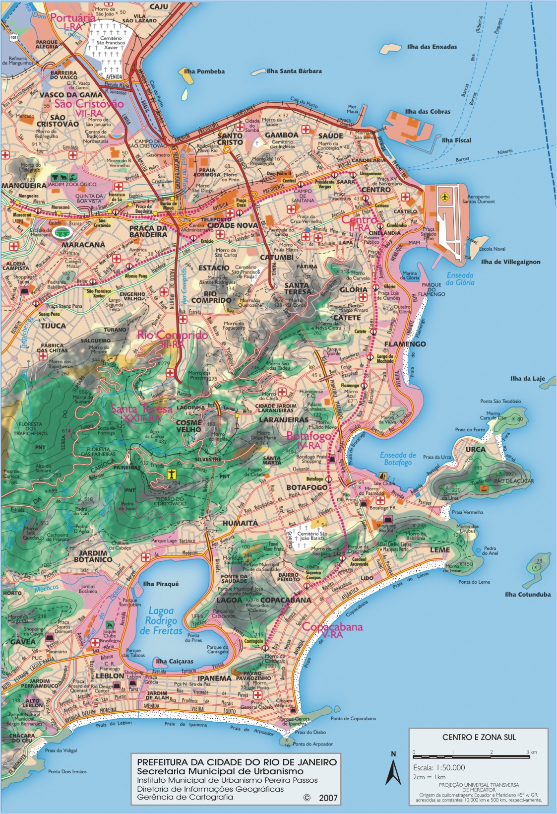 Mapa Dos 33 Distritos Municipio E Bairros Do Rio De Janeiro